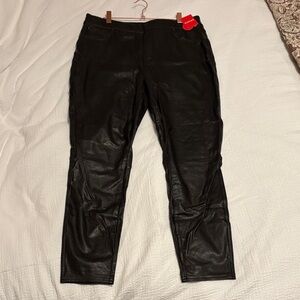 SPANX Black Faux Leather Pants